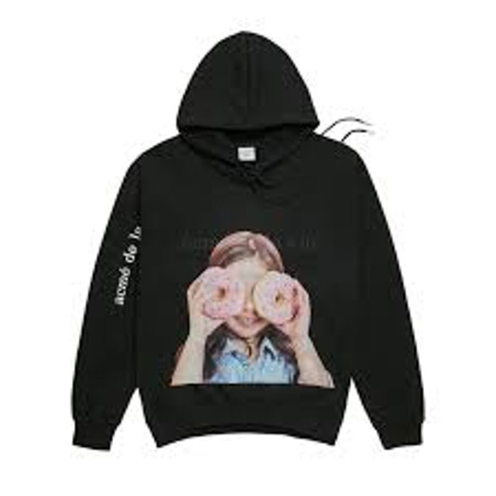 Acmé de la vie ADLV BABY FACE HOODIE BLACK DONUT Size 1 Unisex Black
